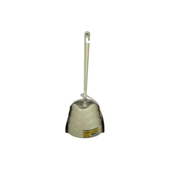 Escova sanitária branca com suporte